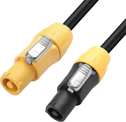 MEIRIYFA PowerCon Power Extension Cable 12AWG 3 Pin Male to Male Waterproof Extension for LED Screen