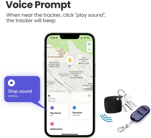 Bluetooth Tracker and Item Locator, Key Finder Smart Tag Item Finder Works with Apple Find My (only iOS Compatible), 1