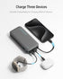 CUKTECH 20000mAh 45W Power Bank with Built-in USB C Cable, Fast Charging Battery Pack for iPhone 16/15 Pro Max, Samsung