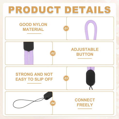 Adjustable Nylon Wrist Strap for Cameras and Phones - Versatile Lanyard for Keys and USB