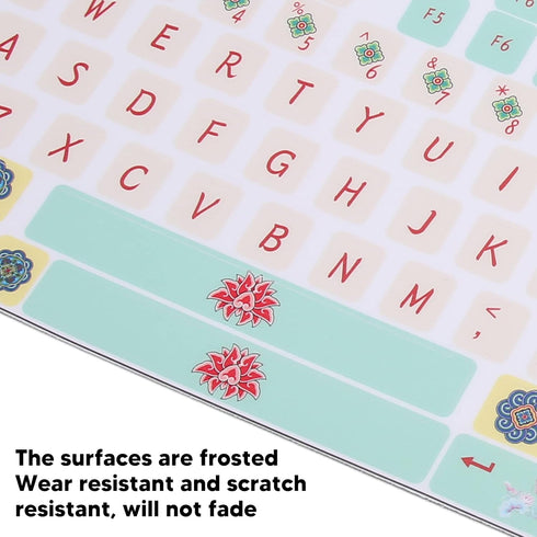 Vikye 2PCS/Pack 84 108 Universal English Keyboard Stickers, Frosted Surface Replacement Mechanical Keyboard Keyboard
