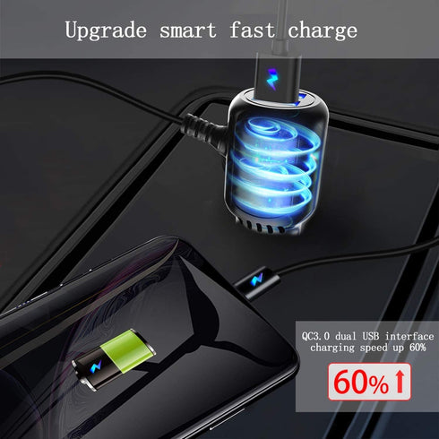 Dash Cam Charger 2024 Upgraded USB-C Car Charger with Dual USB Port, Compatible with Rexing, Byakov, AKASO, Crosstour,
