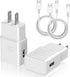 Fast Charging Type C Charger, 2 Pack USB C Wall Block & 3ft Cable for Samsung Galaxy S8/S9/S10, Note 8/9/10, Pixel 3.