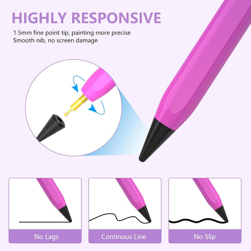 Stylus Pen for iPad 2018-2023 with Palm Rejection, Active Pencil for iPad 10th/9th/8th/7th/6th Gen, for iPad Pro