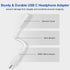 USB C to 3.5mm Adapter for Samsung Galaxy S24, S23, S22, Google Pixel 8, iPhone 15 Pro Max, Type C Audio