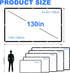 DUYIKJ 130 inch 4K 16:9 Projector Screen, Projection Screen Foldable Washable Anti-Crease Portable Projector Indoor