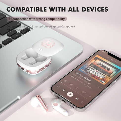 Wireless Headphones, Bluetooth 5.2 ENC 3D Stereo Audio, IPX7 Waterproof in-Ear Headset for Sport with Charging Case