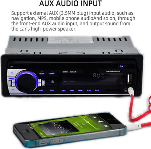 Eaglerich 1 24V MP3 Din Car Radio Audio FM Player USB/SD/AUX Hands Free Calling With Wireless Remote Control