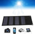 40W 4 Fold Solar Panel Charging Bag, Folding Bag for Outdoor Camping, Hiking, Emergency Charging (Black)