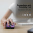TECKNET Rechargeable Wireless Mouse, USB-A Silent Mouse, 6 Adjustable DPI, Ergonomic Cordless Mouse for Laptop, Purple