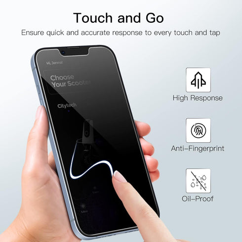 JETech 2-Pack Privacy Screen Protector for iPhone 14 Plus 6.7-Inch, Anti-Spy Tempered Glass Film