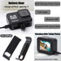 Hero8 Silicon Lens Adsorption Cap and ABS Battery Door Cover with Charging Port (2+1 Packs) for GoPro Hero 8 Black