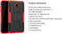 Yiakeng Galaxy J7 Refine Case - Shockproof Protective with Kickstand for Samsung J737V, J737T (Red)