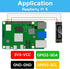 YELUFT 4pcs 0.91 Inch I2C 128 32 SSD1306 3.3V~5V Pi/ESP32 Pre-Soldered OLED Display Module with Protective Case x Pixel