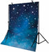 Mocsicka Starry Night Backdrops, Blue Night Sky Photo Background Birthday Party Banner Supplies 5x7ft Vinyl
