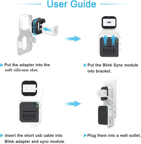 Blink USB Flash Drive 256GB and Sync Module 2 Mount, Easy Move Mount Bracket Holder for Blink Security System
