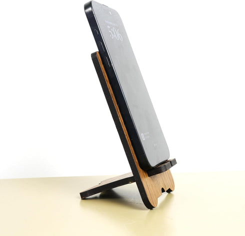 Generic Walnut Phone Stand, Personalized Engraving, Natural Wood, Non-Toxic Finish Maple & Walnut Wood, Best Present