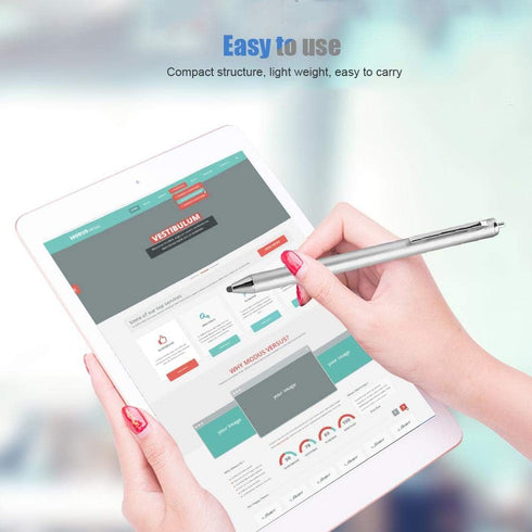 Soft Head Stylus Universal Cloth Head Lightweight Touch Screen Stylus Pen for Smartphones/Tablet(Silver)