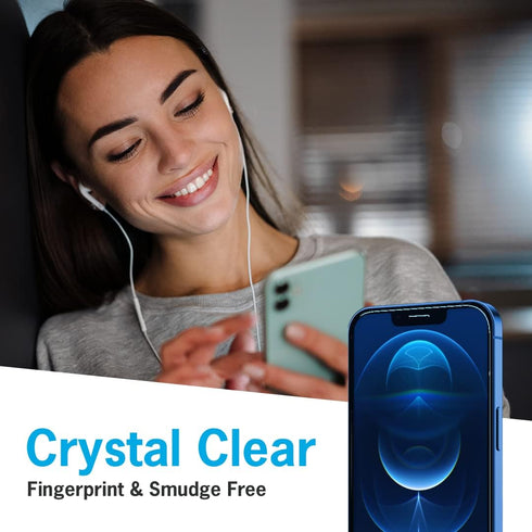 Simple Snap Tempered Glass Screen Protector for iPhone 12 Pro Max - Invisible Premium Protection, Easy Applicator