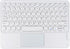 Wireless Bluetooth Keyboard - 10 inch Portable Rechargeable Keyboard with Touchpad for iOS/Android/Windows, White