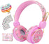 SVYHUOK Unicorn Bluetooth Headphones for Kids Girls, Pink Cat Ear Wireless Headset with Microphone, Safe Volume Limited