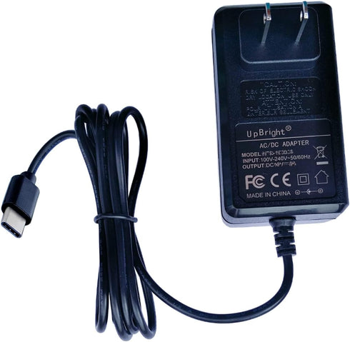 UpBright 5V 3A USB Type C AC/DC Adapter for Sony AC-E0530C SRS-XB43 SRS-XB33 SRS-XB23 SRS-XB13 Bluetooth Speaker