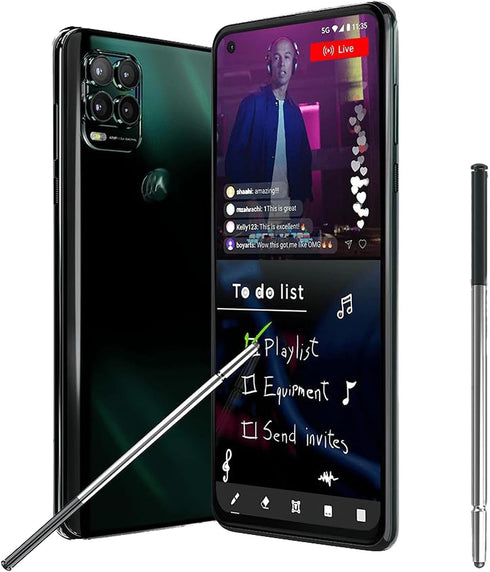 2 Pack Black Stylus Pen Replacement for Moto G Stylus 5G (2021) XT2131 Touch Stylus Pen, Cosmic Emerald