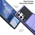 Samsung Galaxy S22 Ultra Wallet Case, Purple Shockproof Cover with 4-Card Holder Slot, Heavy Duty Protection