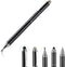 Capacitive Stylus Pen, 4-in-1 High Sensitivity and Precision Touch Screen Stylus with Clear Disc Tip, Black Rubber Tip