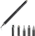 Capacitive Stylus Pen, 4-in-1 High Sensitivity and Precision Touch Screen Stylus with Clear Disc Tip, Black Rubber Tip