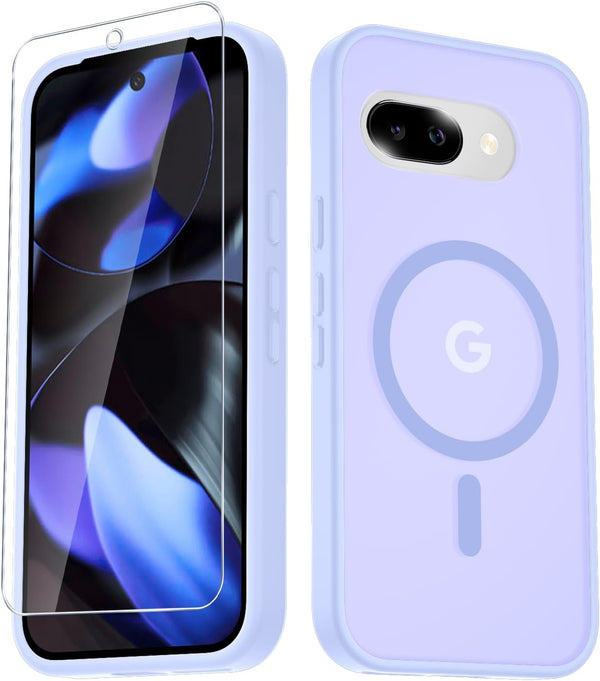 LATVIN Phone Cover for Google Pixel 9a Case | with 1 Screen Protector,