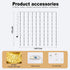 GUANSEN 10 8FT * White Pearl Tulle Double Layered Backdrop Curtain with Lights String and Lining Fabric for Wedding