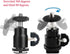Walway 360 1/4" Hot Shoe Mount Adapter, Degree Screw Swivel Mini Ball Head Cradle Adapter for DSLR
