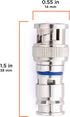 THE CIMPLE CO BNC Compression Connector - Pack of 10 for RG6 Coaxial Cable, Male BNC Connectors for CCTV