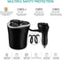 3 Socket Cigarette Lighter Splitter Power Adapter + 3 USB Car Charger 120W 12V/24V DC Outlet with Volt Meter for Cell