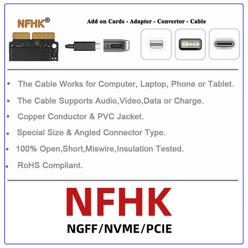 NFHK Up Angled USB 2.0 Type-A Male to Micro USB 5Pin Data Flat Slim Cable for FPV & Disk & Phone, 50CM