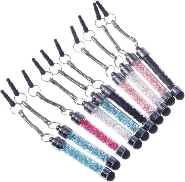 5PCS Crystal Phone Pens, Glitter Capacitive Drawing Pen, Rhinestone Touch Pen, Phone Crystal Stylus for Tablets