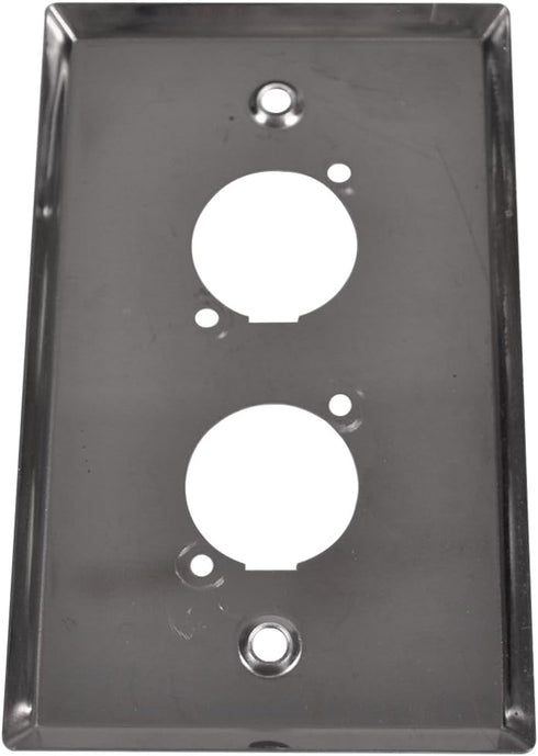 Stainless Steel Wall Plate by Seismic Audio, Dual "D" Size Connectors for Cable Installation