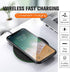 Wireless Charger Ultra Slim 10W Fast Wireless Charging Station, Black Qi-Certified, Compatible with Smart Phones and