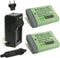 Wasabi Power NB-13L Battery (2-Pack) and Charger for Canon PowerShot G1 X, G5 X, G7 X, SX620 HS, SX740 HS