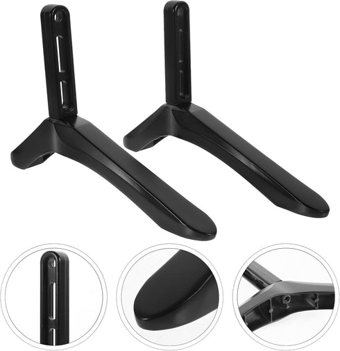 ULDIGI Tv Stand Replacement Base with Screws Black Desktop Tv Holder Pedestal Feet Tabletop Television Bracket