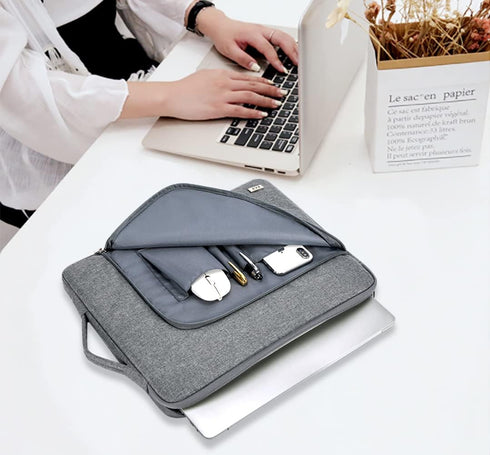 KCY Waterproof Laptop Sleeve Case 15.6 16 Inch | Shockproof Cover Bag for MacBook Pro, Surface, Dell XPS, HP (Grey)