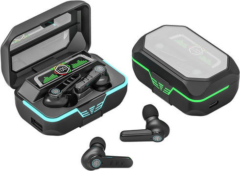 True Wireless Earbuds, 2024 Bluetooth Headphones 5.3 with Waterproof Touch Control and LED Power Display