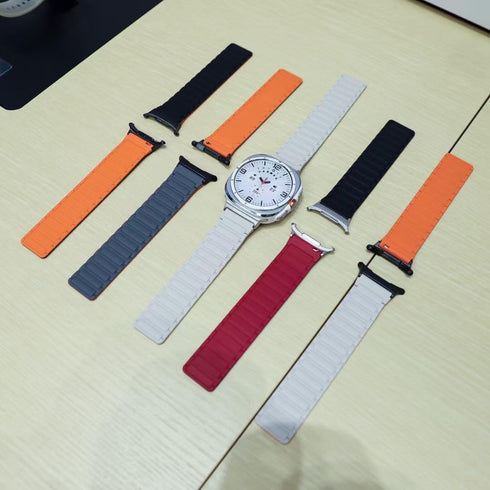 Magnetic Watch Band for 2024 Samsung Galaxy Watch 7 Ultra 47mm, Rugged Sport Silicone Wristband with Strong Magnet