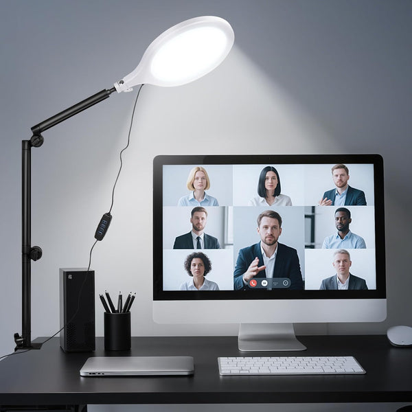 SH Ring Light for Streaming, 10'' Full Screen LED Ring Light for Desk
