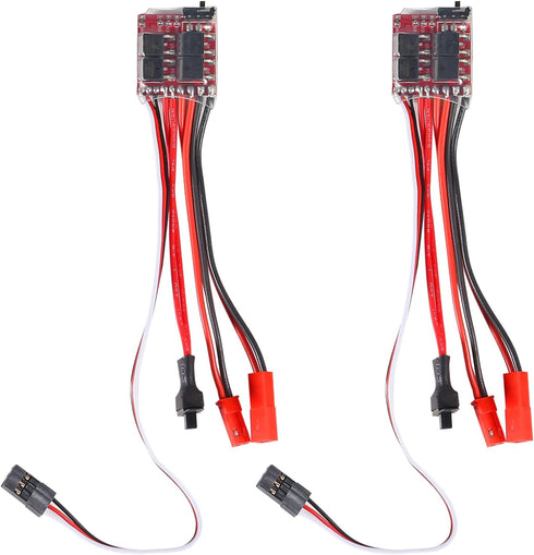 2Pcs 20A Brushed ESC Motor Speed RC 2KHz Forward Reverse Brush Brake