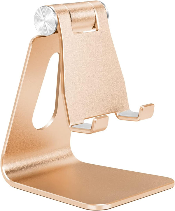 Aluminum Alloy Cell Phone Stand, Adjustable Tabletop Metal Phone Holder, Desktop Phone Dock Holder, Smartphone Cradle,