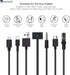 304 Stainless Steel Cable Holder, Cute Desk Accessories for Cord Management, Charger Keeper, Nightstand Organizer