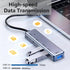 Znoogrn 5 1 3.0 5 in USB Hub, USB Extender with USB C Data Port, Ports USB Hub for Laptop, PC, Flash Drive, Mobile HDD