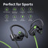 Bluetooth Headphones, Wireless Earbuds IPX7 Waterproof Bluetooth 5.3 Headphones with 16Hrs Playtime Stereo Bass Headsets with Mic Running Headphones with Earhooks for Sports Running Workout